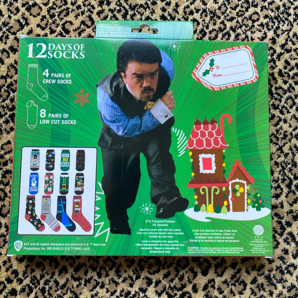 “Elf” 12 days of Christmas socks (NIB) - Picture 3 of 8